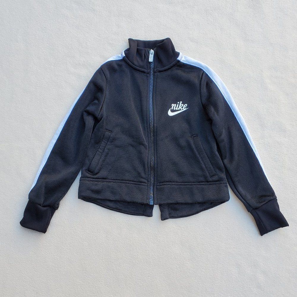 Nike black and white athletic zip up coat Size XS